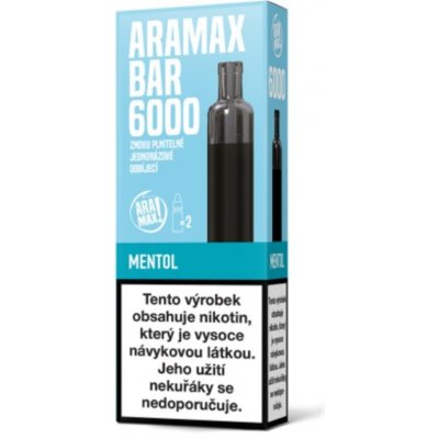 Aramax Bar Mentol 18 mg 6000 potáhnutí 1 ks – Hledejceny.cz