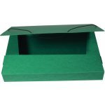 HIT Office Box prešpánový na spisy s gumičkou A4, zelený – Sleviste.cz