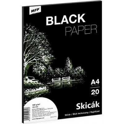 MFP Skicák A4/20listů černý 180g – Hledejceny.cz