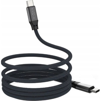Fixed FIXDBP-CC12-GR Nabíjecí a datový opletený s konektory USB-C/USB-C, PD 3.1, 1,2m šedý – Zboží Mobilmania