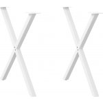 Omaxi 315816 Nohy k jídelnímu stolu ve tvaru X 2 ks bílé 80 x 72-73 cm ocel – Zboží Mobilmania