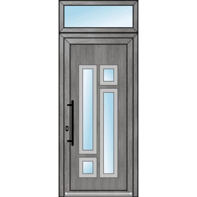 OknaDvereNaMiru.cz Vchodové dveře INOX 1417 + Nadsvětlík bílá 110 x 220 cm – Hledejceny.cz