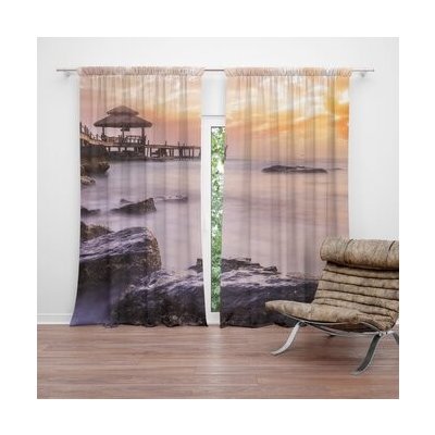 Sablio Závěs Mlha nad mořem: 2ks 140x250cm – Hledejceny.cz