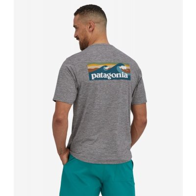 Patagonia M´s Cap Cool Daily Graphic Shirt Boardshort Logo Abalone Blue Feather Grey