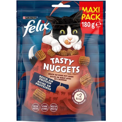 Felix Tasty Nuggets s hovězím a jehněčím 2 x 180 g – Hledejceny.cz