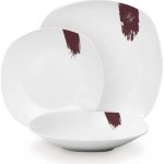 Leonardo Jídelní sada talířů Collection bílá bordó 18 ks – Hledejceny.cz