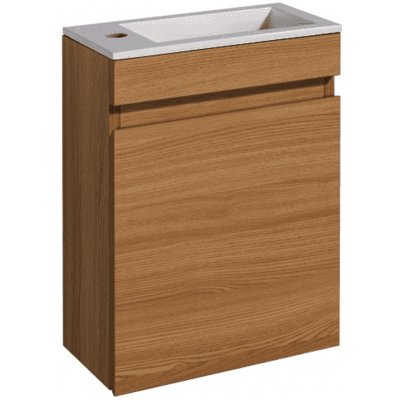 Naturel Koupelnová skříňka s umyvadlem Verona 40x53,2x22 cm světlé dřevo VERONA40SD – Zboží Dáma