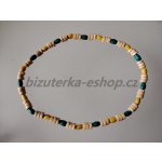 Bizuterka-eshop.cz dřevěné korále na krk smetanovo černo přírodní BZ-6739 – Zboží Dáma