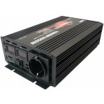 HOULI Power Inverter 12V/230V, 1500W/3000W, čistá sinusoida, 1 zásuvka HPZD0015U | Zboží Auto
