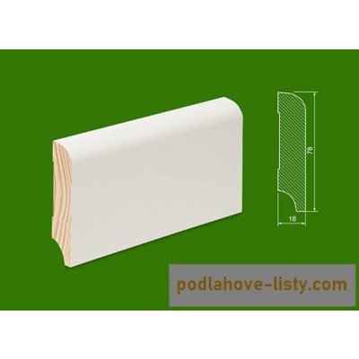 Novák soklová lišta dřevěná bílá RAL9016 WL78/9016 78x18 – Zboží Mobilmania