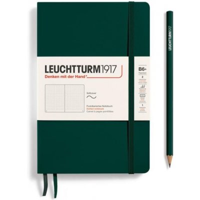 Leuchtturm1917 Zápisník Forest Green Softcover B6+ tečkovaný – Zboží Živě