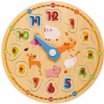 Playtive dřevěná hra puzzle s hodinami – Zboží Dáma