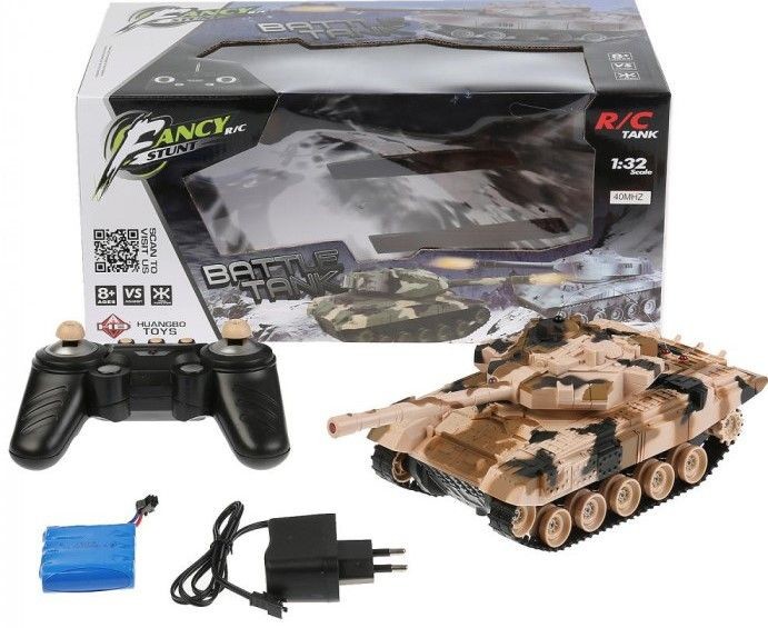HB Toys RC Tank Battle HB-TK06 Sand Camouflage 40 MHZ RTR 1:32
