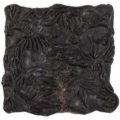 Sanu Babu Antik dřevěná raznice na tisk přehozů s indickým motivem 15 x 15 x 6 cm (YB) – Zboží Dáma