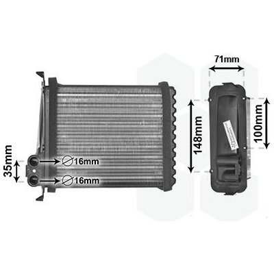 Vymenik tepla, Vnitrni vytapeni VAN WEZEL 59006085 – Zboží Mobilmania