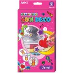 Amos Barvy na sklo sada 6 barev 10,5 ml + 6 sklíček JEDNOROŽEC 6411 – Zboží Mobilmania