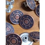 Riflový knoflík Jeans velikost 32" hvězdy po obvodu – Hledejceny.cz