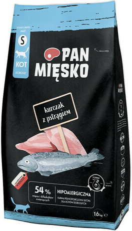 Pan Mięsko KUŘECÍ s pstruhem HYPOALERGENNÍ 1,6 kg