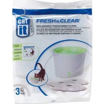 DOGIT Fresh&clear náhradní filtr molitan+uhlí do fontány velké 3 ks