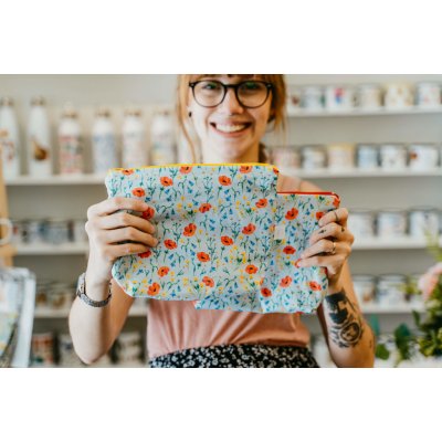 ePiPí kosmetická taštička květy barva zipu žlutá – Zboží Dáma