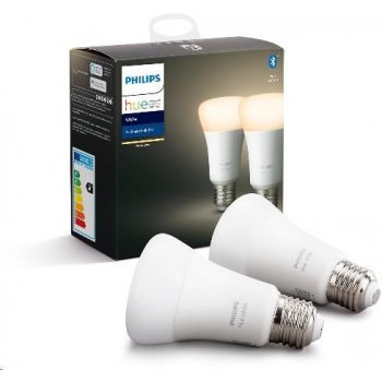 Philips Hue BT LED 9.5W teplá bílá 2 ks stmívatelná LED žárovka E27 806lm 2700K