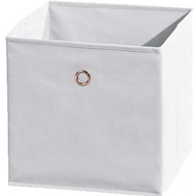 IDEA nábytek Textilní úložný box zpevněný bílý ID99200250