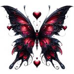 Nažehlovací obrázek - rudočerný motýl (dva rozměry), Velikost: Malý – Zboží Dáma