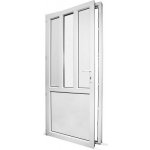 SkladOken.cz vedlejší vchodové dveře jednokřídlé dělené D4 bílé LEVÉ 98 x 208 cm – Zboží Mobilmania
