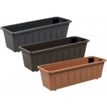 Nohel garden Truhlík samozavlažovací GARDENFLOR plastový hnědý 40 cm – Sleviste.cz