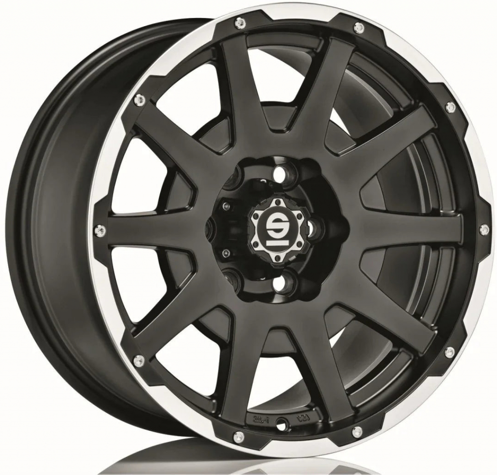 SPARCO DAKAR 7,5x17 5x120 ET30 matt black lip polished rivets