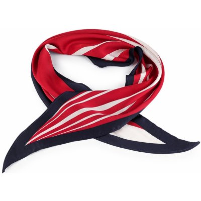 Saténový šátek 35x115 cm - červená – Zboží Dáma