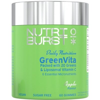 Nutriburst GreenVita gumídci s vitamíny C, D3, zinkem, superpotravinami 60 ks jablko – Hledejceny.cz