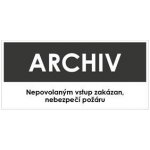 ARCHIV, šedá, samolepka, 190x90 mm – Sleviste.cz