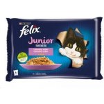 Felix Fantastic Junior s kuřetem a lososem v želé 4 x 85 g – Hledejceny.cz