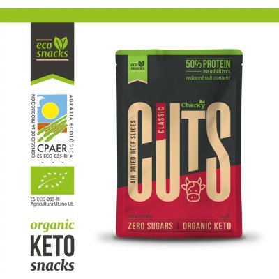 Cherky bio řezané sušené hovězí maso Biltong original 30 g – Zboží Dáma