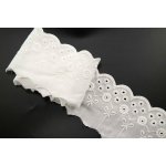 Bavlněná madeira - kytičky na stopce - lomená bílá - šířka 7,5 cm – Hledejceny.cz