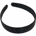 Plastová čelenka černá lesklá - hladká – Zboží Dáma