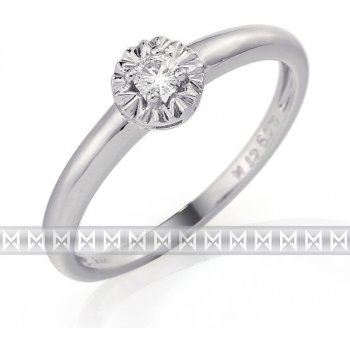 Klenoty Budín zásnubní diamantový prsten z bílého zlata s velkým diamantem 3861323 0 56 991