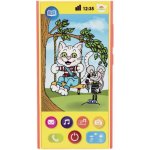 Teddies Veselý Mobil Telefon plast česky mluvící 7,5 x 15 cm na baterie se zvukem na kartě – Sleviste.cz