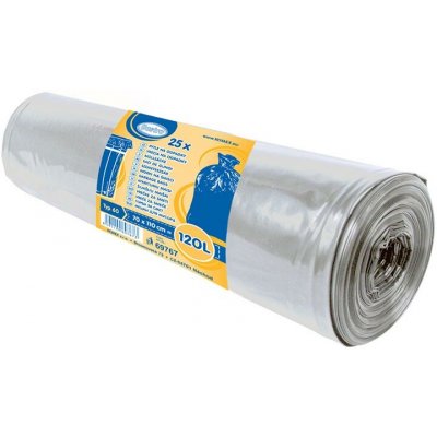 Pytel na odpadky (LDPE) transparentní 70 x 110 cm 120 L% – Hledejceny.cz