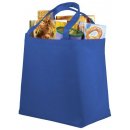 Velká skládací nákupní taška z netkané textilie modrá