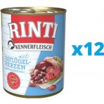 Rinti Kennerfleisch drůbeží srdíčka 12 x 800 g – Hledejceny.cz