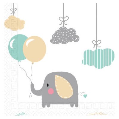 Procos EKO papírové ubrousky Baby Elephant 33x33cm 20ks – Hledejceny.cz