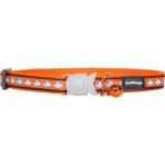 Red Dingo obojek pro kočky reflexní Fish Orange 12 mm – Zboží Dáma