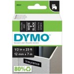 Dymo bílý tisk/černý podklad, 7m, 12mm, S0720610 – Zboží Dáma