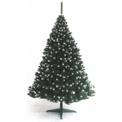 JAKS Vánoční stromek smrk zasněžený se šiškami zelený 150 cm – Zboží Dáma