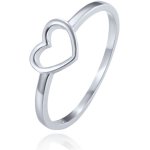 Minet stříbrný prsten srdce JMAS0236SR – Zboží Mobilmania