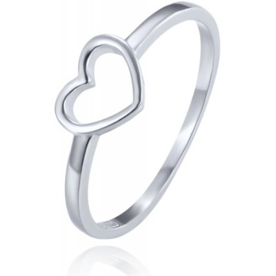 Minet stříbrný prsten srdce JMAS0236SR – Zboží Mobilmania