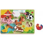 TookyToy vkládací puzzle zvířata na farmě – Zboží Mobilmania