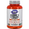 Doplněk stravy NOW L-Arginine 500 + L-Citrulline 250 120 kapslí